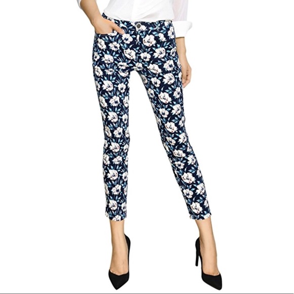 Boutique Denim - Plus Size Boho Chic Floral Prints Slim Fit Jeans